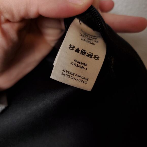 100% Lamb Leather Leader High Rise Sleek Matte Pants Sz 6 New - Picture 8 of 12